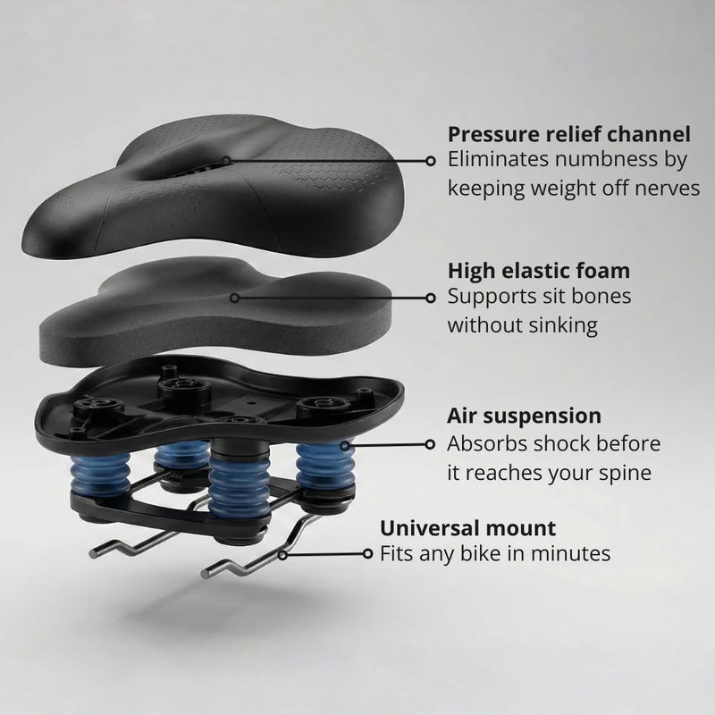Vardeno Saddle 2.0 — ergonomic bike saddle
