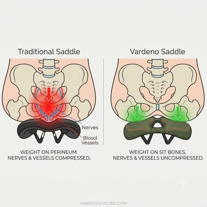 Vardeno Ride Saddle — ergonomic bicycle saddle